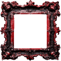 Red gothic frame animated rox - Zdarma animovaný GIF