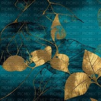 Teal Gold Background With Black - 免费PNG