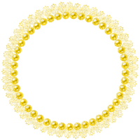 Yellow Pearls Frame - darmowe png