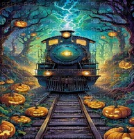 loly33 fond automne train - 無料png
