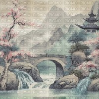 asian oriental landscape background - δωρεάν png