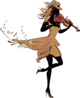 woman with violin bp - zadarmo png