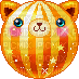 orange bubble cat - Бесплатный анимированный гифка