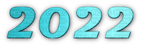 soave text new year 2022 teal - Free PNG