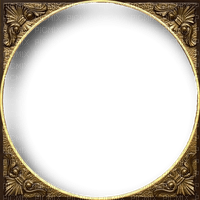 Cadre.Frame.Round.Gold.Bronze.Victoriabea - Free PNG