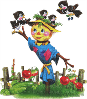 Fall Scarecrow/Birds - ingyenes png