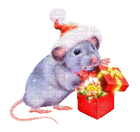 christmas mouse by nataliplus - Gratis geanimeerde GIF