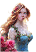 Fantasy woman roses - бесплатно png