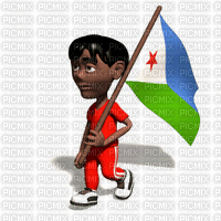 علم جيبوتى - GIF animé gratuit