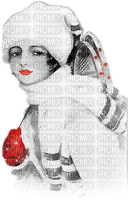 soave woman vintage pin up christmas winter - PNG gratuit
