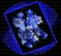 MMarcia gif flores fleurs  blue - Gratis geanimeerde GIF