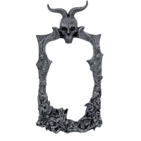 gothic dark frame skull black white - kostenlos png