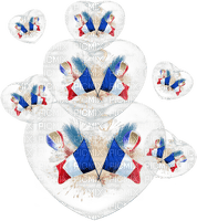 France Blue White Red Heart - Marina Yasmine - PNG gratuit