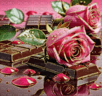 Background Chocolate Rose Gif - Bogusia - Бесплатный анимированный гифка