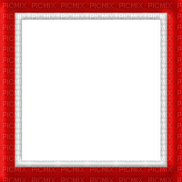 Red and White Square Frame - бесплатно png