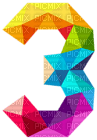 Kaz_Creations Numbers Colourful Triangles 3 - zdarma png