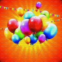 image encre bon anniversaire color effet ballons  edited by me - nemokama png