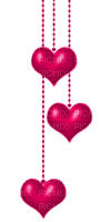 Hanging.Hearts.Pink - PNG gratuit