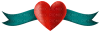 Kaz_Creations Love Banner Heart Deco Colours - PNG gratuit