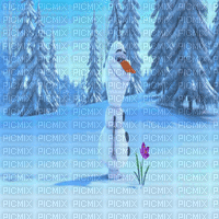 olaf frozen bg animated - Free animated GIF