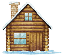 winter hiver house hut maison snow neige - Free PNG
