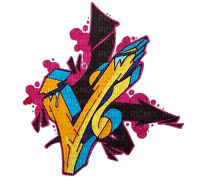 GIANNIS_TOUROUNTZAN GRAFFITI ALPHABET LETTER V - png ฟรี