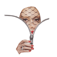 woman zip face bp - Δωρεάν κινούμενο GIF