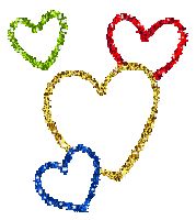 glitter hearts - GIF animasi gratis