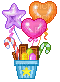 floating balloons candy - Bezmaksas animēts GIF