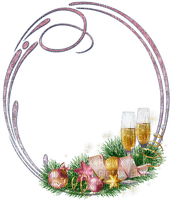 frame-new year-nyår-oval - 免费PNG