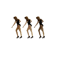 trzy tancerki - Gratis animeret GIF
