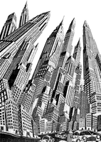 dystopian city - png ฟรี