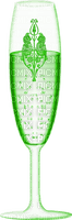 Champagne.Glass.Green - 免费PNG