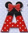 image encre lettre A Minnie Disney edited by me - gratis png