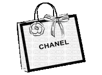 Bag Chanel White Black - Bogusia - Free animated GIF
