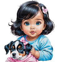 baby child kind dog milla1959 - Бесплатный анимированный гифка