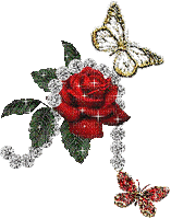 Glitter rose - GIF animado grátis