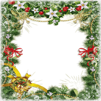 christmas pine frame cadre noel - 免费PNG