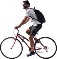 Kaz_Creations Man Homme On Bike - gratis png