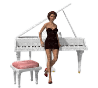 Kaz_Creations Poser Dolls Piano - ingyenes png