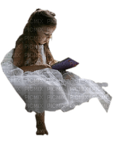 girl reading - kostenlos png