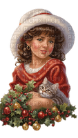 Noël enfant et son chat - ücretsiz png
