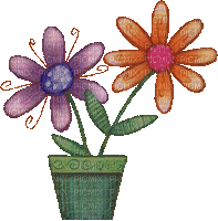 MMarcia gif fleur flores vaso - Darmowy animowany GIF