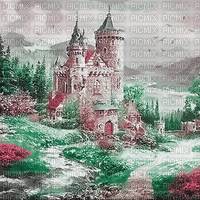 soave background animated vintage fantasy castle - Gratis animeret GIF