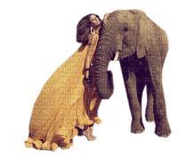 Kaz_Creations  Woman Femme Animals Elephant - png gratis