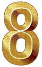 Kaz_Creations Numbers Gold 8 - zdarma png