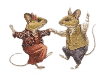 cute mouse music dance - PNG gratuit