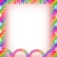 Frame.Text.White.Rainbow - PNG gratuit