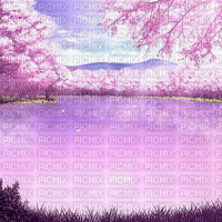 Y.A.M._Japan Anime Spring landscape background - png ฟรี