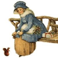 dama invierno navidad dubravka4 - png gratuito